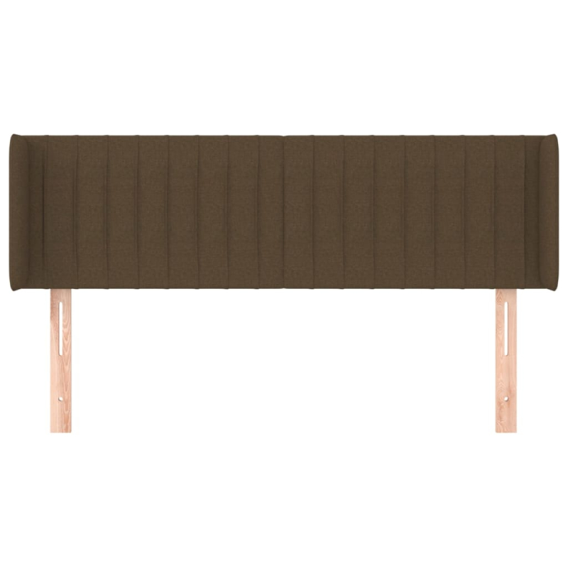 Kopfteil mit Ohren Dunkelbraun 147x16x78/88 cm Stoff