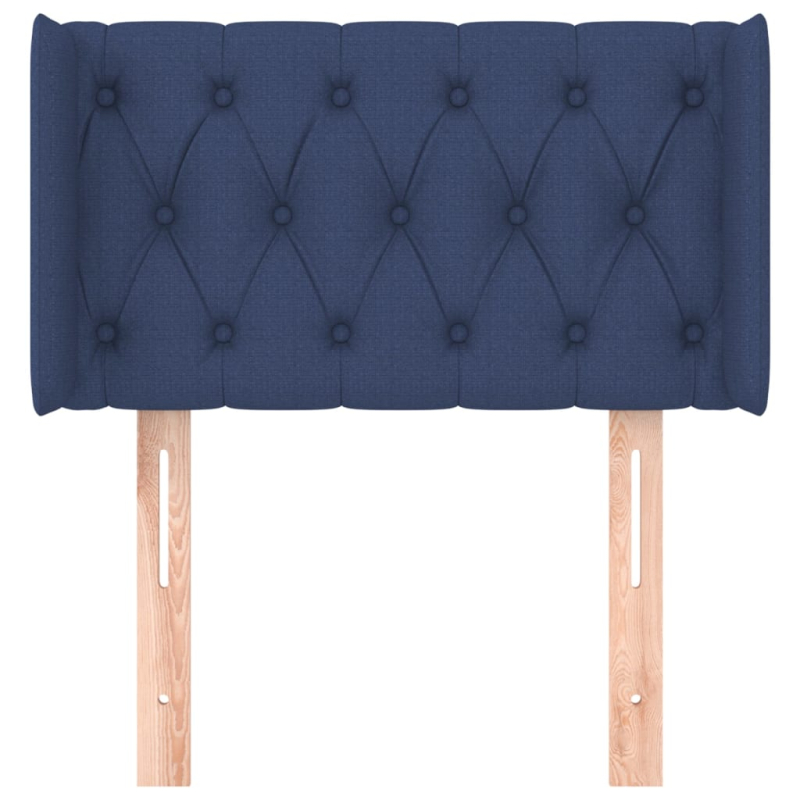 Kopfteil mit Ohren Blau 83x16x78/88 cm Stoff