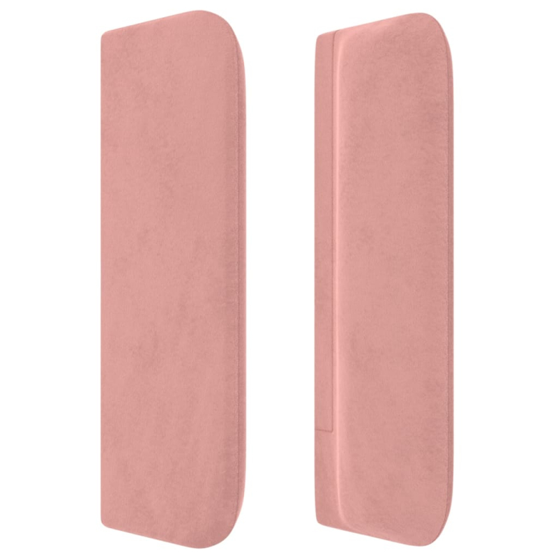 Kopfteil mit Ohren Rosa 103x16x78/88 cm Samt