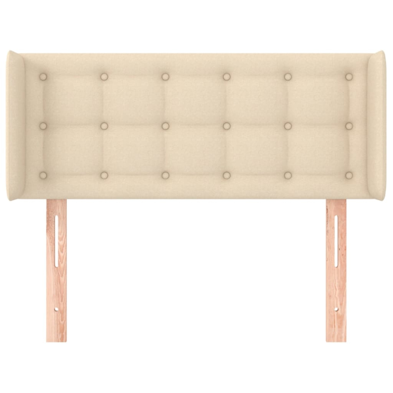 Kopfteil mit Ohren Creme 83x16x78/88 cm Stoff