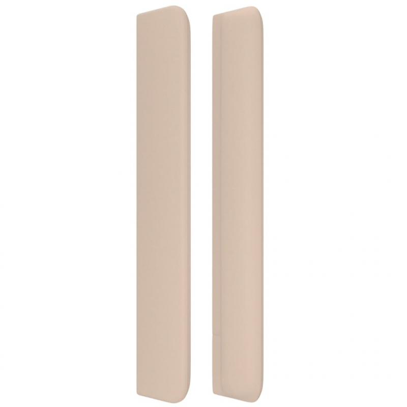 Kopfteil mit Ohren Cappuccino-Braun 183x16x118/128cm Kunstleder