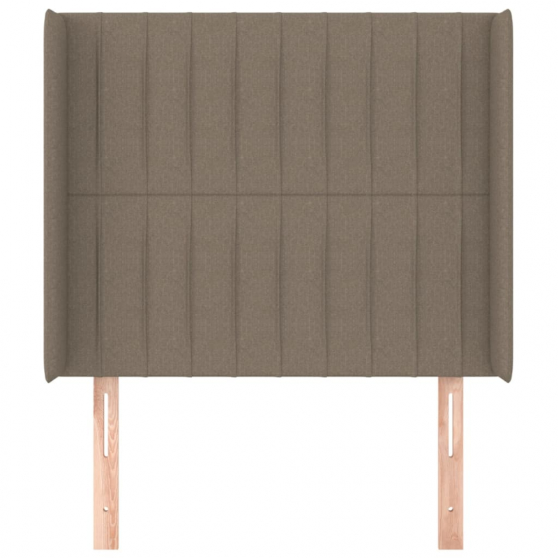 Kopfteil mit Ohren Taupe 93x16x118/128 cm Stoff