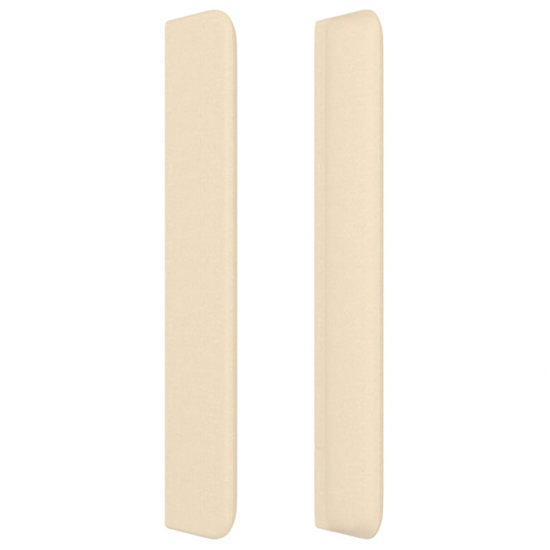 Kopfteil mit Ohren Creme 93x16x118/128 cm Stoff