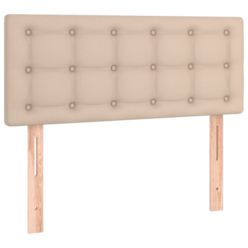 LED Kopfteil Cappuccino-Braun 90x5x78/88 cm Kunstleder