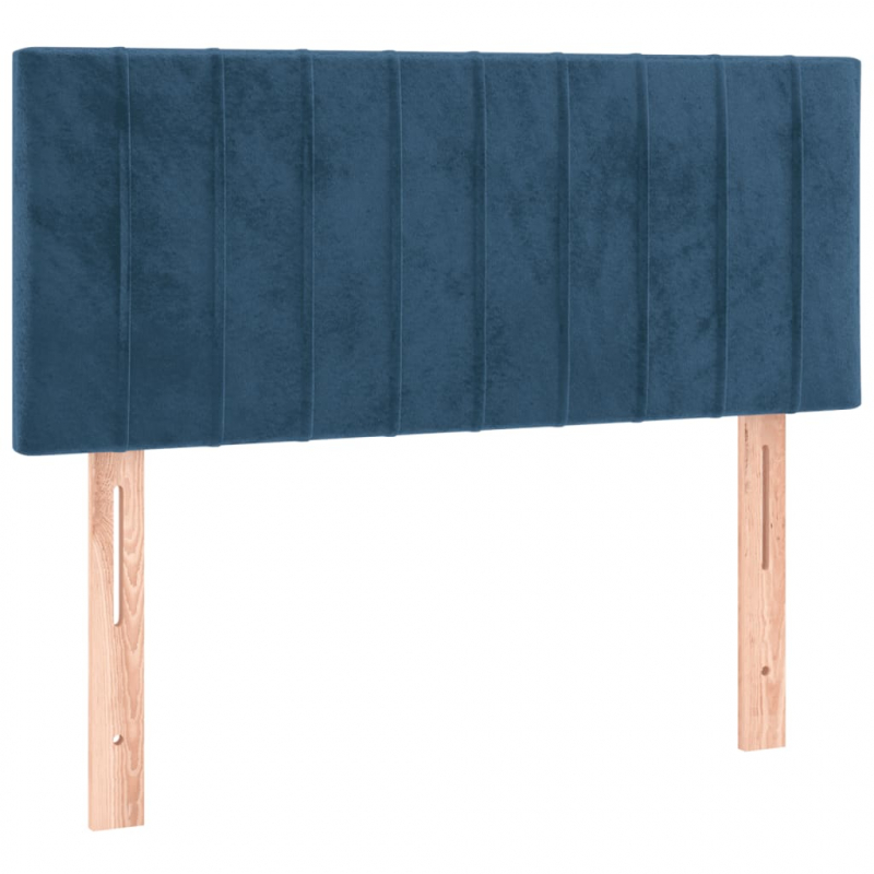 LED Kopfteil Dunkelblau 100x5x78/88 cm Samt