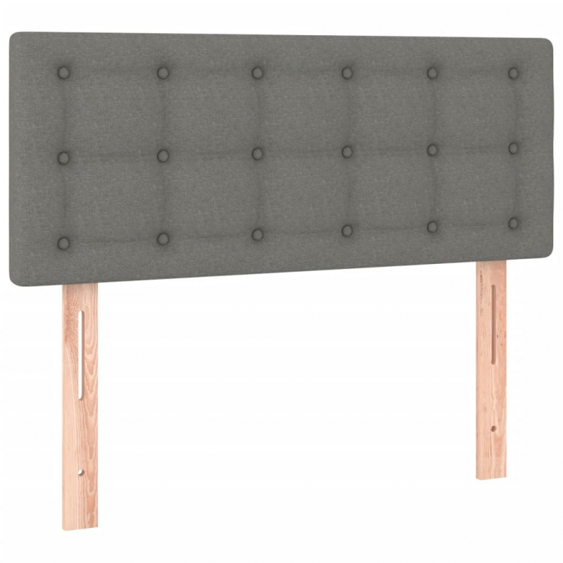 LED Kopfteil Dunkelgrau 90x5x78/88 cm Stoff