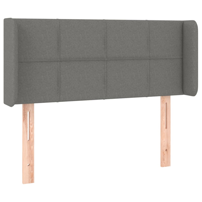 LED Kopfteil Dunkelgrau 83x16x78/88 cm Stoff