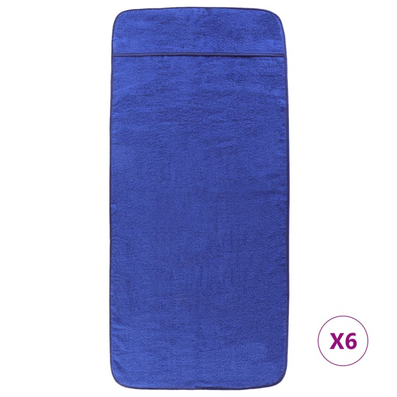 Strandtücher 6 Stk. Königsblau 60x135 cm Stoff 400 GSM