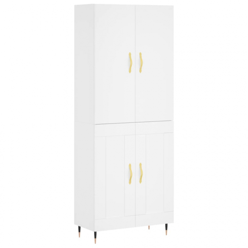 Highboard Weiß 69,5x34x180 cm Holzwerkstoff