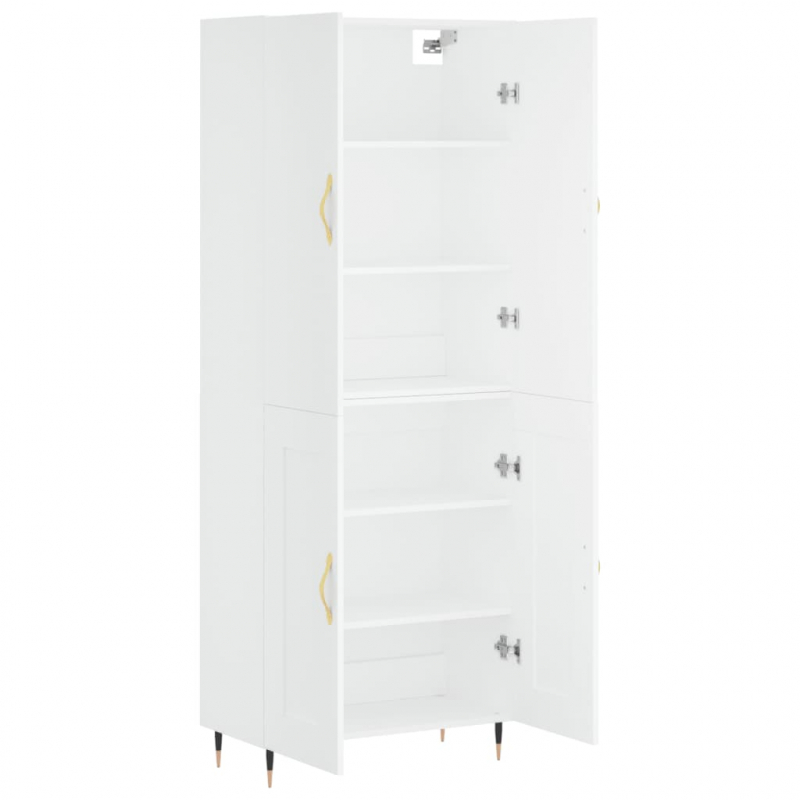 Highboard Weiß 69,5x34x180 cm Holzwerkstoff