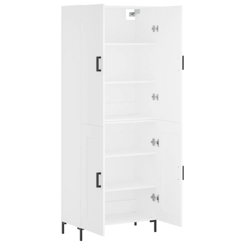 Highboard Weiß 69,5x34x180 cm Holzwerkstoff