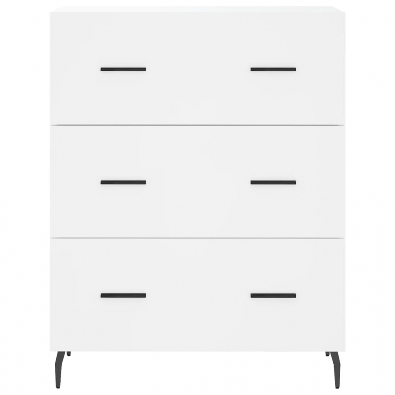 Highboard Weiß 69,5x34x180 cm Holzwerkstoff