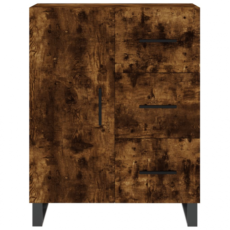 Highboard Räuchereiche 69,5x34x180 cm Holzwerkstoff