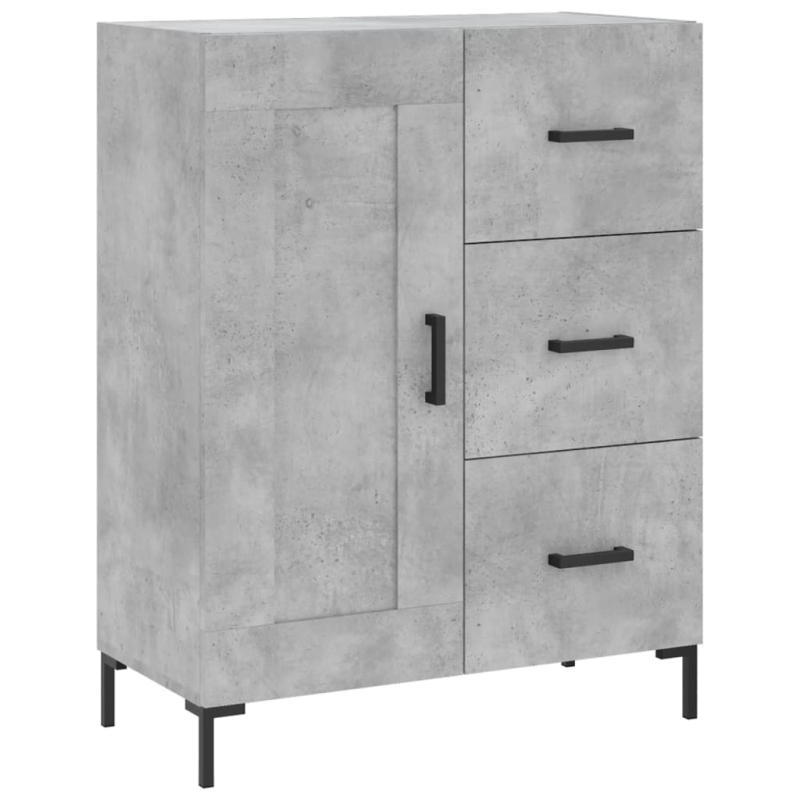 Highboard Betongrau 69,5x34x180 cm Holzwerkstoff