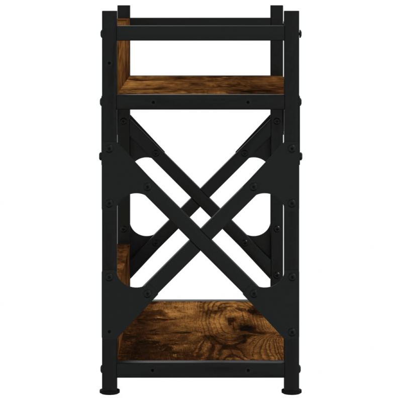 Druckerständer 2 Ablagen Räuchereiche 40x20x40 cm Holzwerkstoff