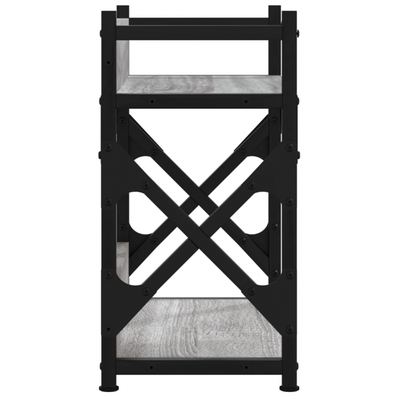 Druckerständer 2 Ablagen Grau Sonoma 40x20x40 cm Holzwerkstoff