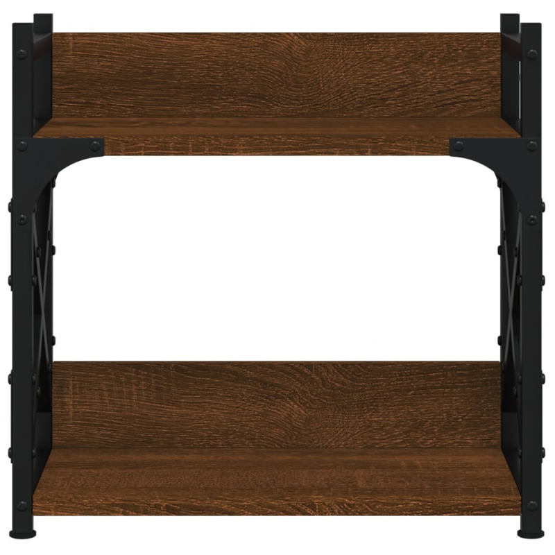 Druckerständer 2 Ablagen Braun Eichen-Optik 40x20x40 cm