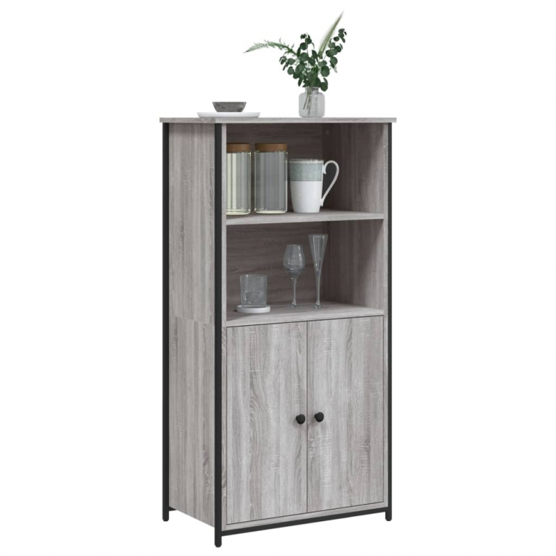 Highboard Grau Sonoma 62x36x121,5 cm Holzwerkstoff