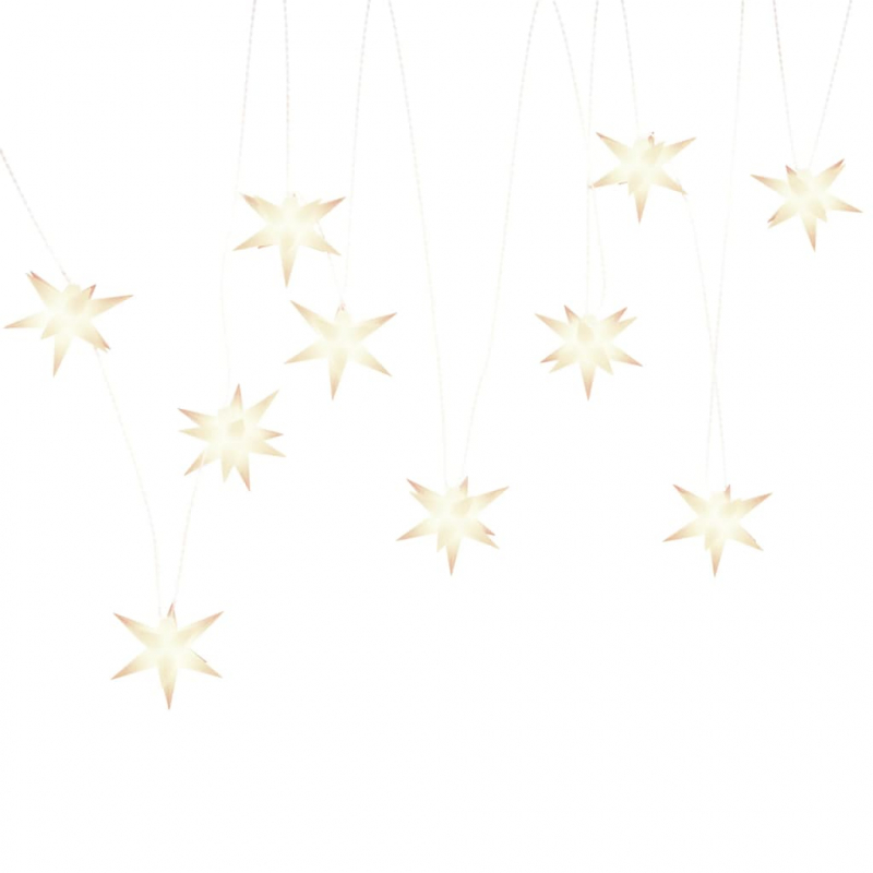 LED-Weihnachtsstern mit 10 LEDs Weiß 10 cm