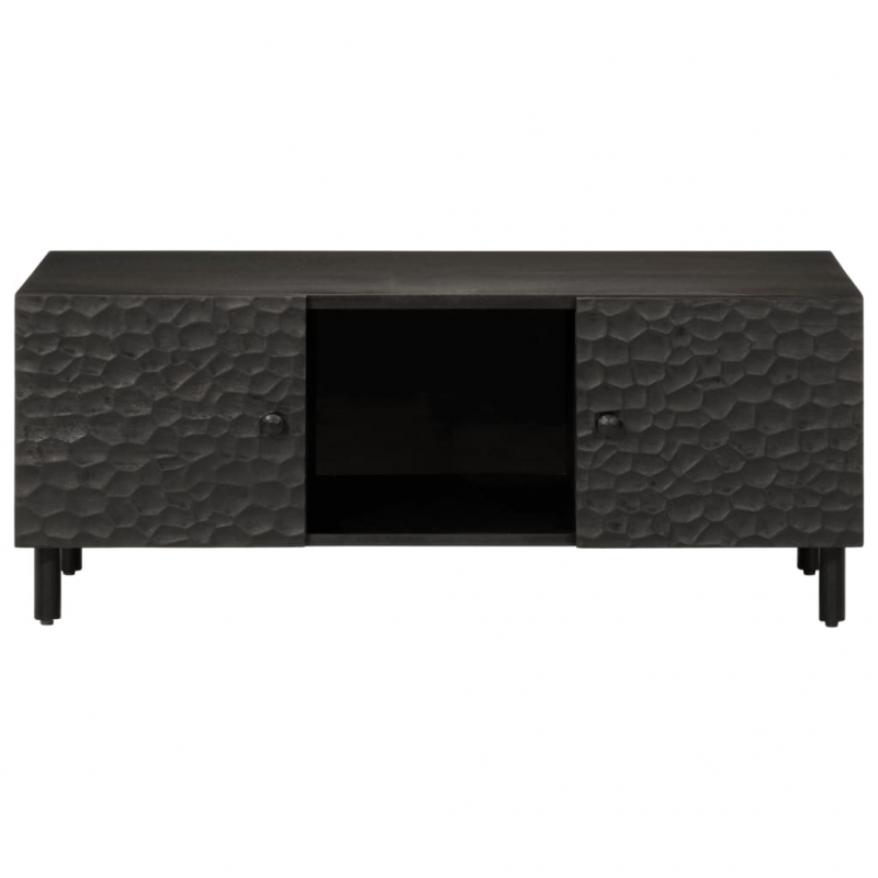 Couchtisch Schwarz 100x54x40 cm Massivholz Mango