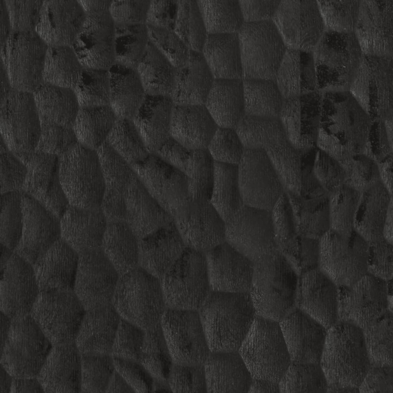 Beistellschrank Schwarz 60x33x75 cm Massivholz Mango