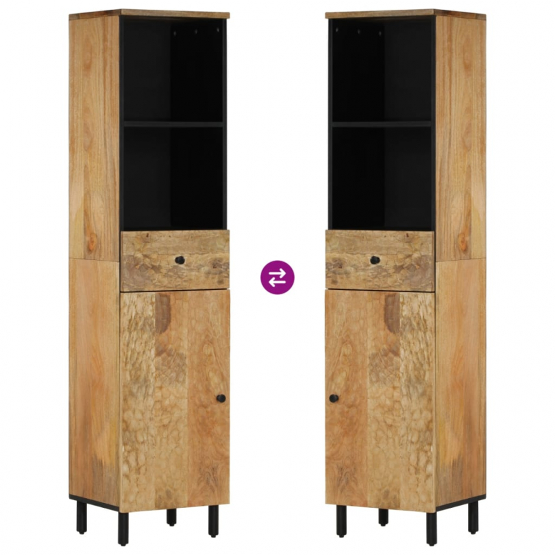 Badschrank 38x33x160 cm Massivholz Mango