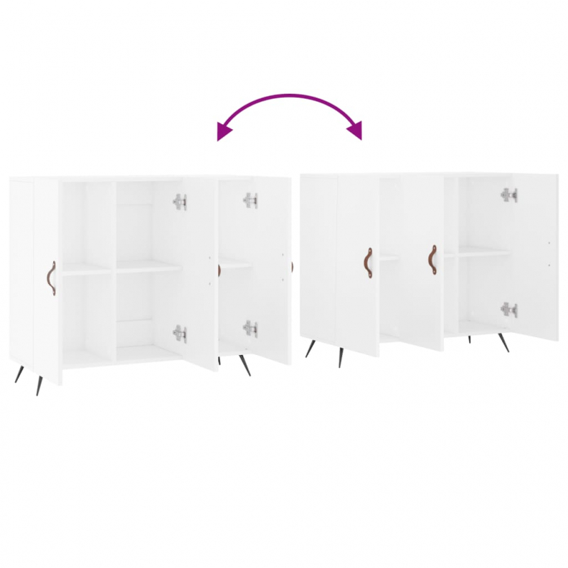 Sideboard Weiß 90x34x80 cm Holzwerkstoff