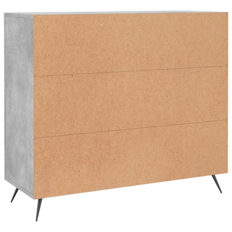 Sideboard Betongrau 90x34x80 cm Holzwerkstoff