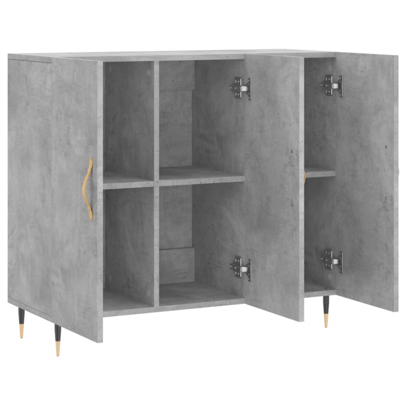 Sideboard Betongrau 90x34x80 cm Holzwerkstoff