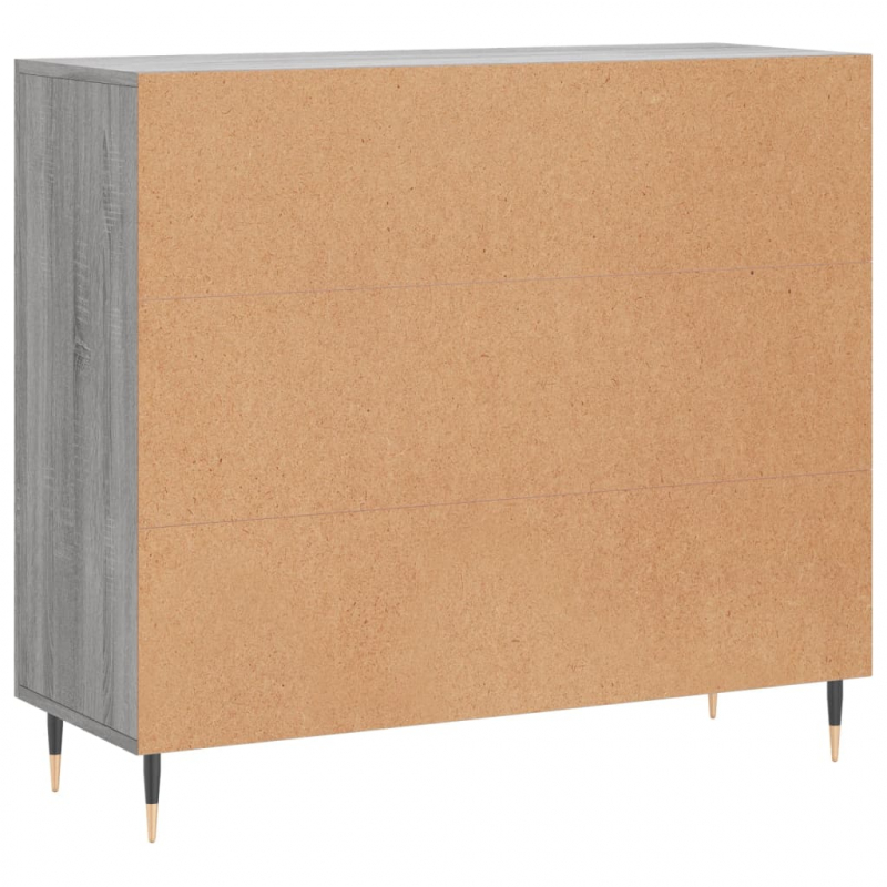 Sideboard Grau Sonoma 90x34x80 cm Holzwerkstoff