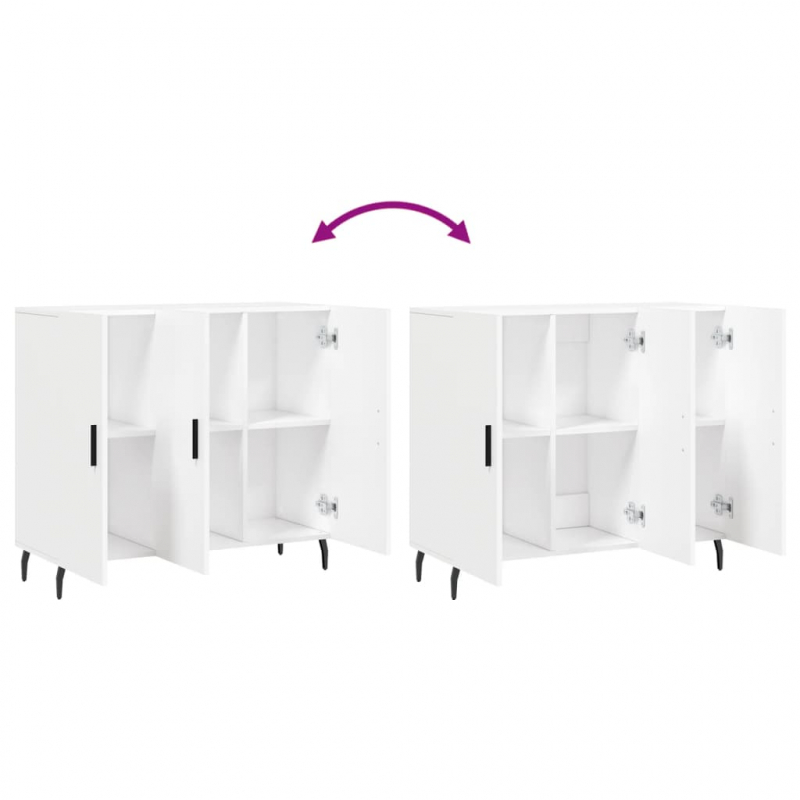 Sideboard Weiß 90x34x80 cm Holzwerkstoff