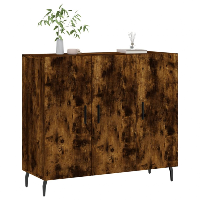 Sideboard Räuchereiche 90x34x80 cm Holzwerkstoff