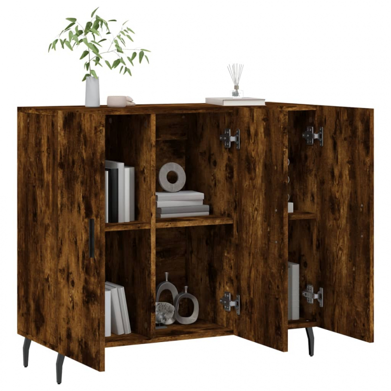 Sideboard Räuchereiche 90x34x80 cm Holzwerkstoff