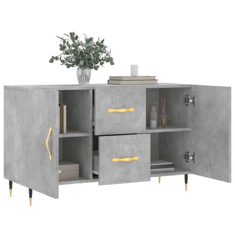 Sideboard Betongrau 100x36x60 cm Holzwerkstoff
