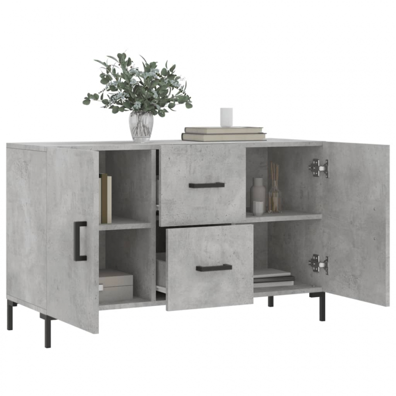 Sideboard Betongrau 100x36x60 cm Holzwerkstoff