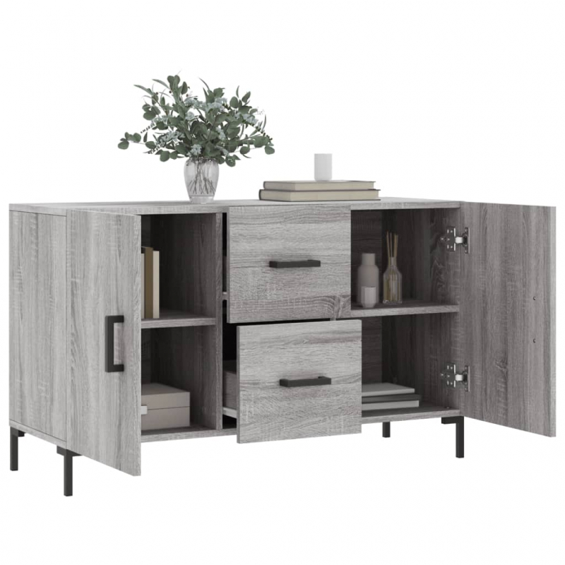 Sideboard Grau Sonoma 100x36x60 cm Holzwerkstoff