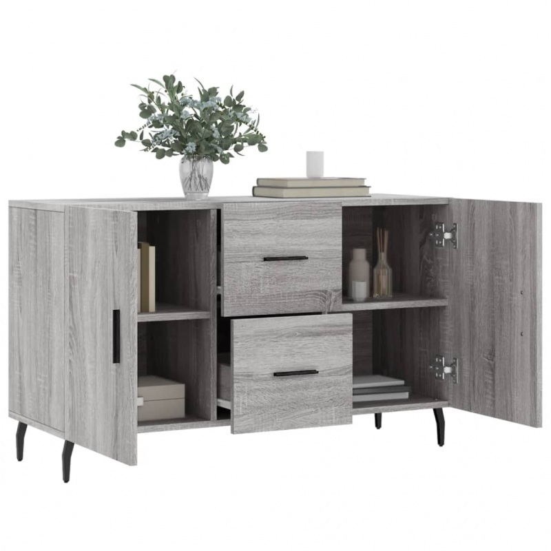 Sideboard Grau Sonoma 100x36x60 cm Holzwerkstoff