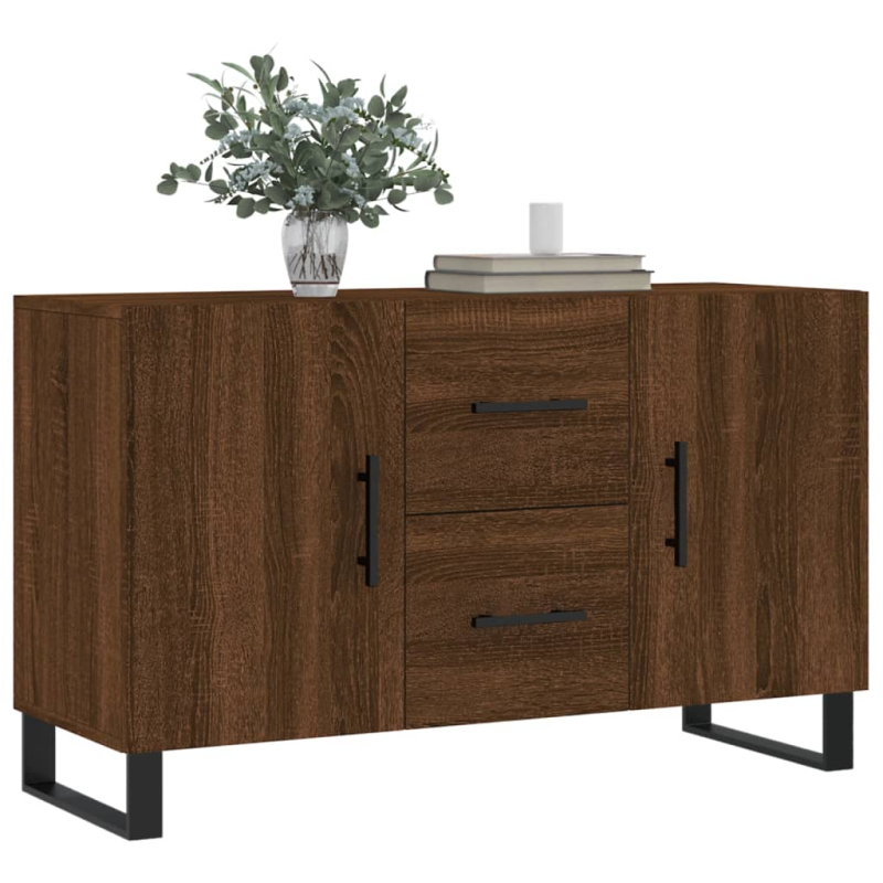 Sideboard Braun Eichen-Optik 100x36x60 cm Holzwerkstoff