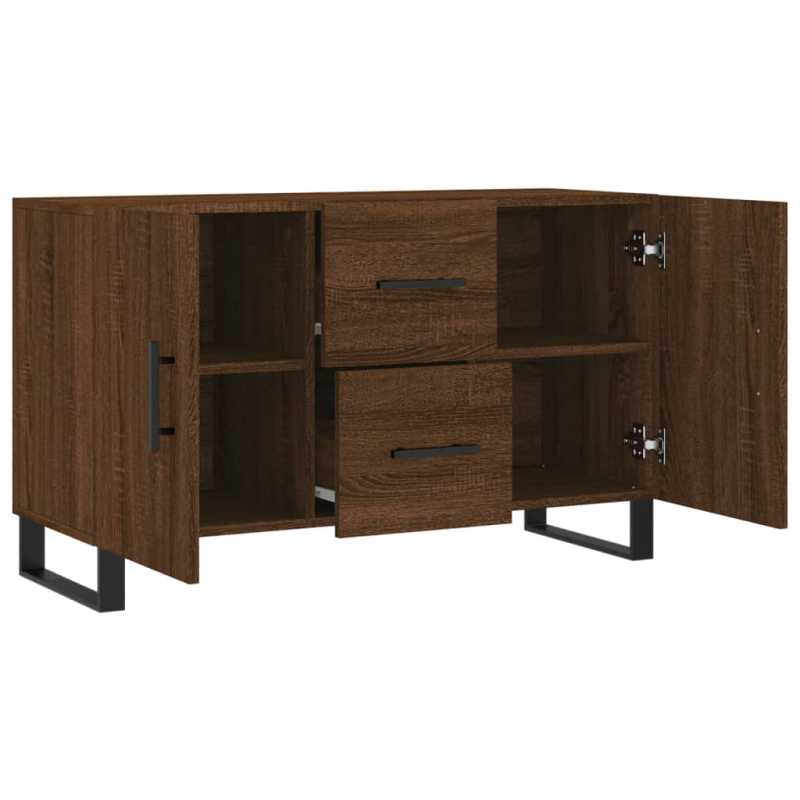 Sideboard Braun Eichen-Optik 100x36x60 cm Holzwerkstoff