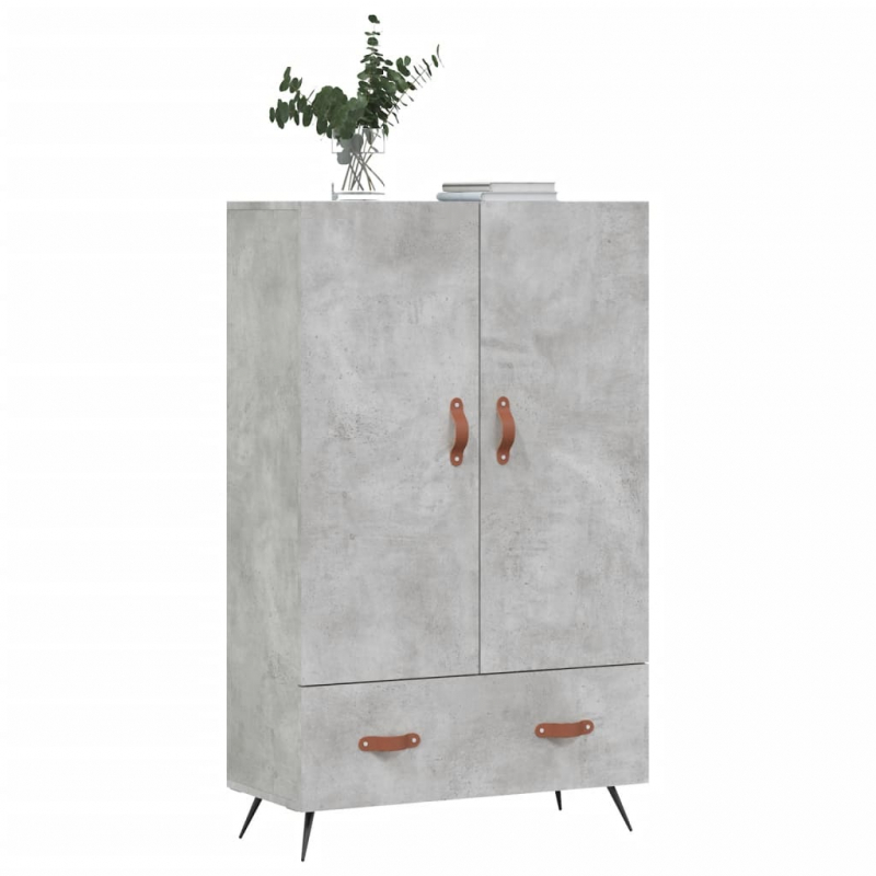 Highboard Betongrau 69,5x31x115 cm Holzwerkstoff