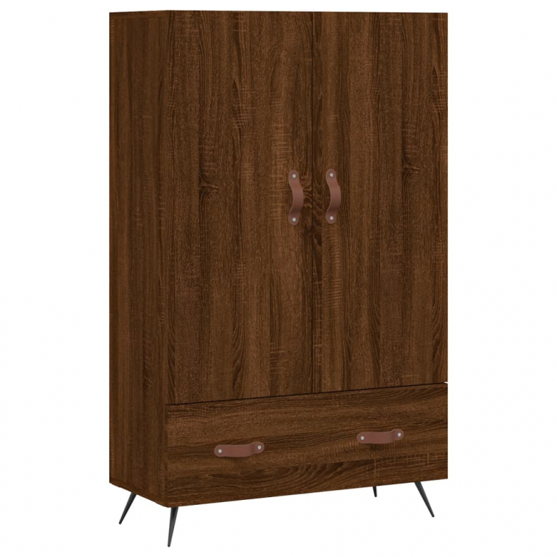 Highboard Braun Eichen-Optik 69,5x31x115 cm Holzwerkstoff