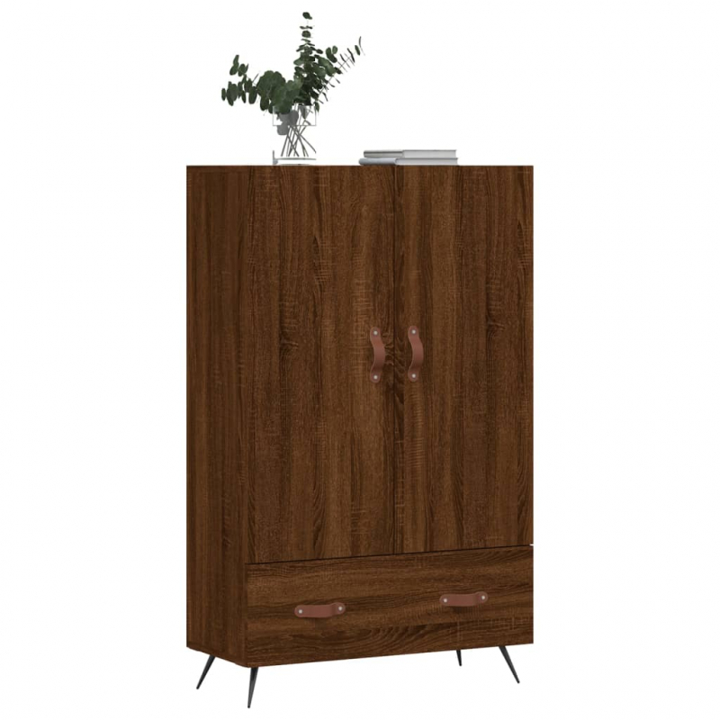 Highboard Braun Eichen-Optik 69,5x31x115 cm Holzwerkstoff