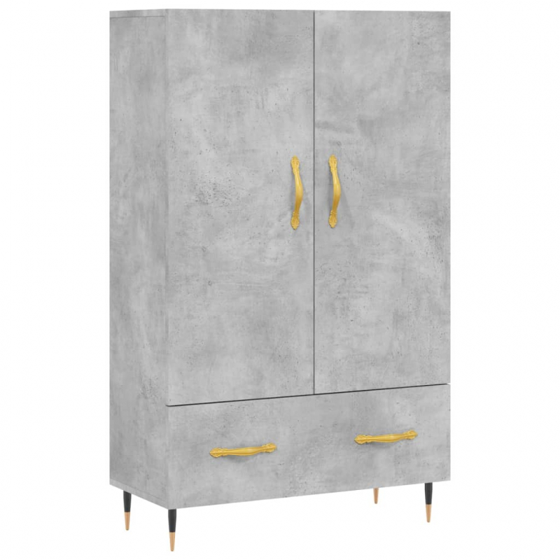 Highboard Betongrau 69,5x31x115 cm Holzwerkstoff