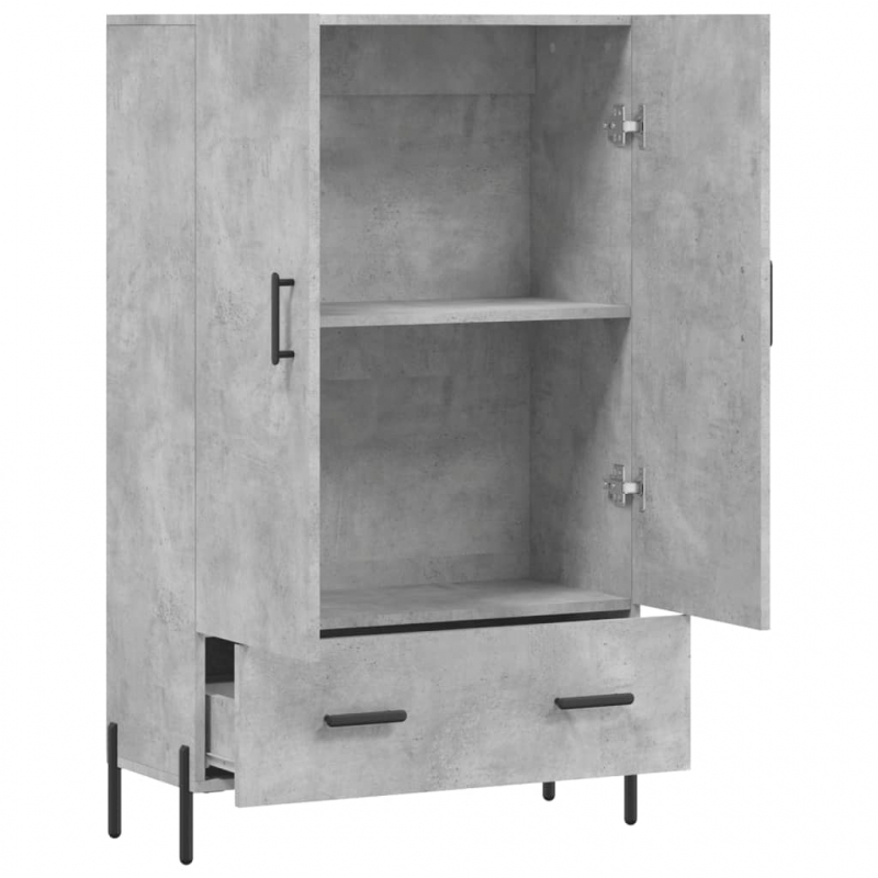 Highboard Betongrau 69,5x31x115 cm Holzwerkstoff