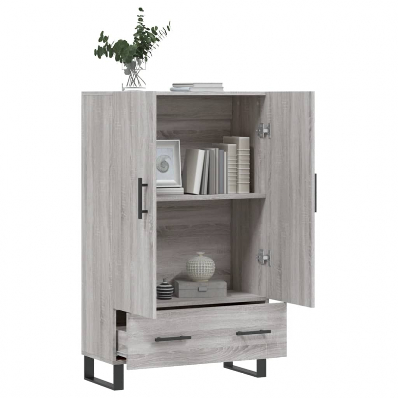Highboard Grau Sonoma 69,5x31x115 cm Holzwerkstoff