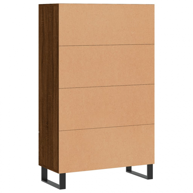 Highboard Braun Eichen-Optik 69,5x31x115 cm Holzwerkstoff
