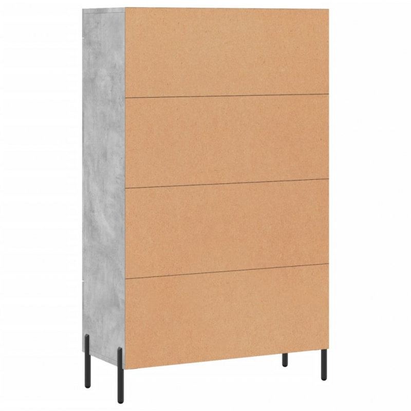 Highboard Betongrau 69,5x31x115 cm Holzwerkstoff