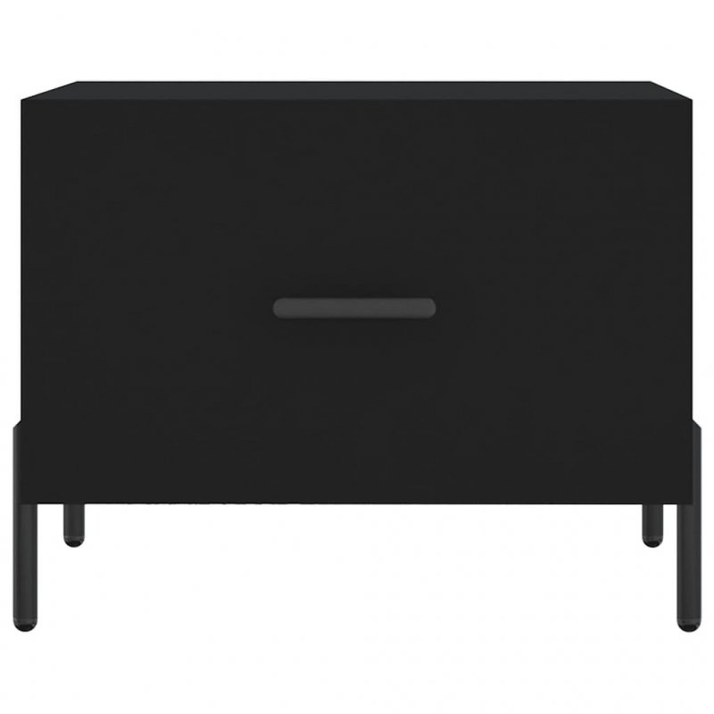 Couchtisch Schwarz 50x50x40 cm Holzwerkstoff
