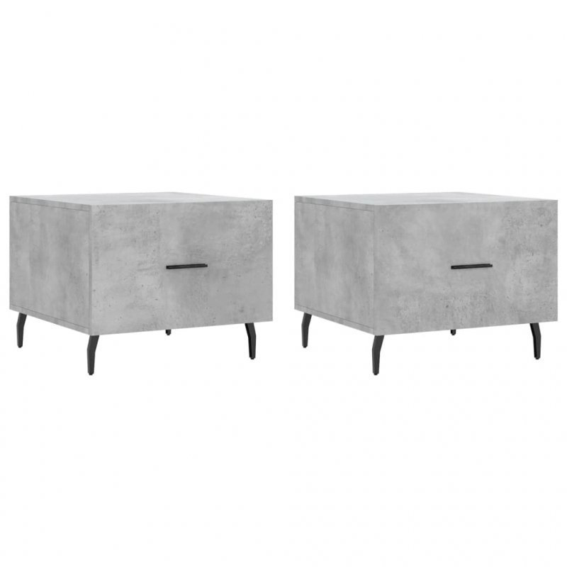 Couchtische 2 Stk. Betongrau 50x50x40 cm Holzwerkstoff