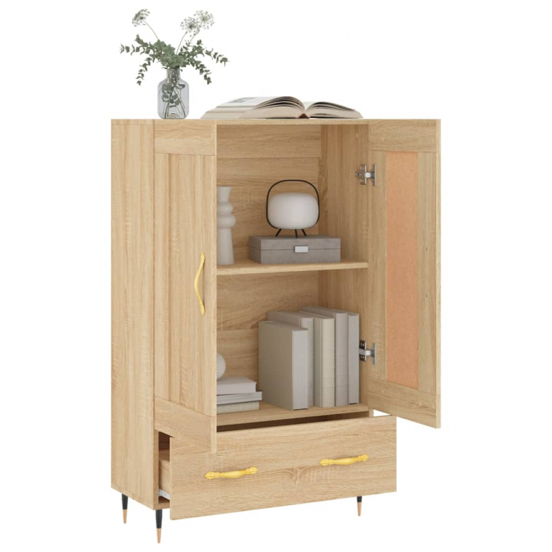 Highboard Sonoma-Eiche 69,5x31x115 cm Holzwerkstoff